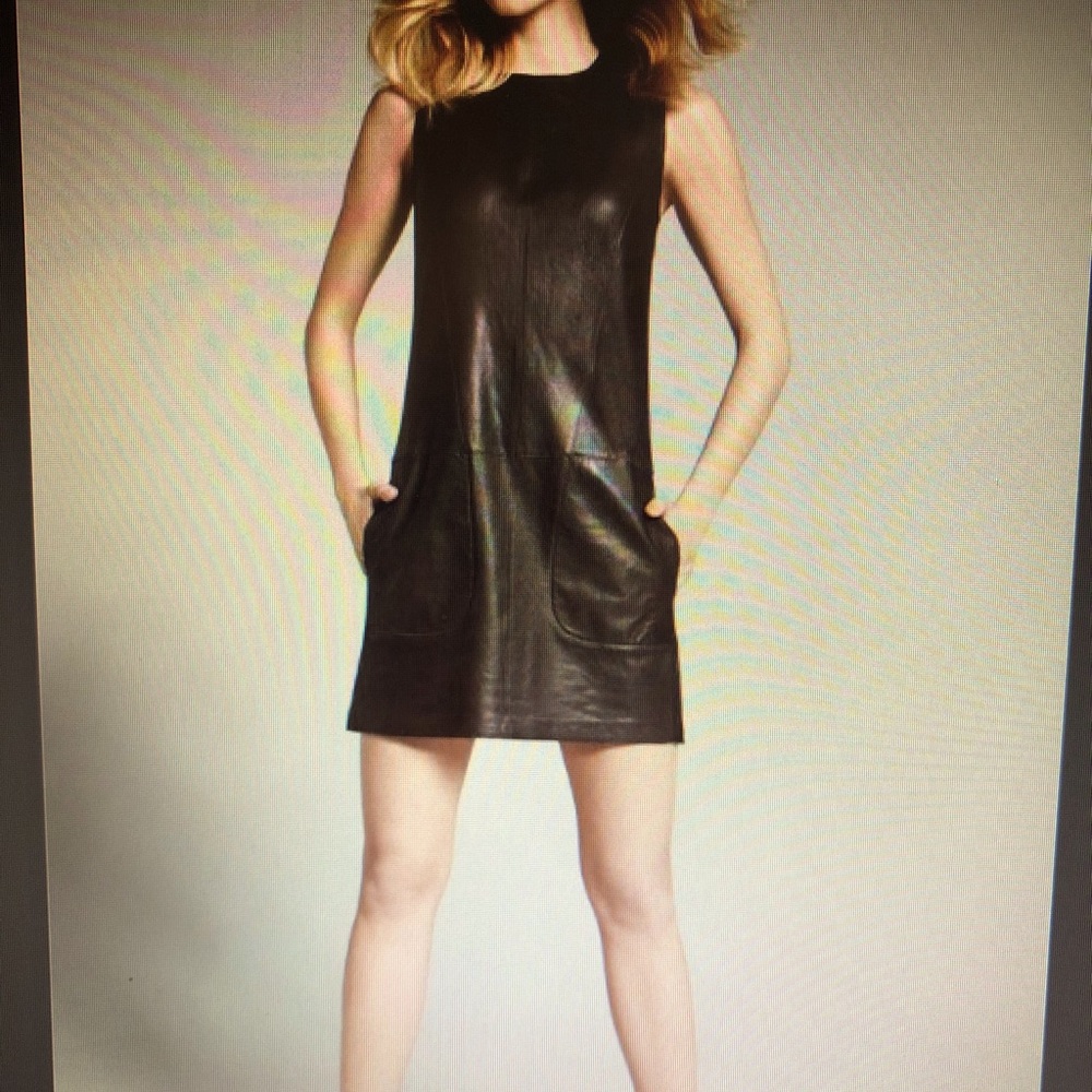 VINCE leather shift dress. NEW with tags. Size 12